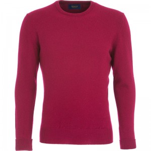 Herring Braemar Crew Neck Jumper in Claret