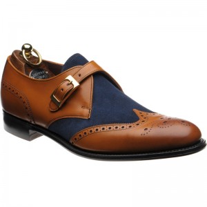 Herring Farleigh in Chestnut calf and Navy suede