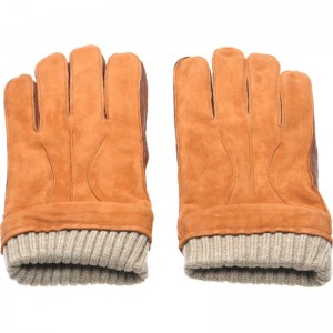 Warwick Gloves in Brandy Kid Calf and Suede