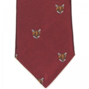 Fox Mask Tie (7797 266) in Burgundy (1)
