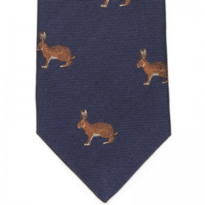 Hare Tie (7797 252) in Navy (1)
