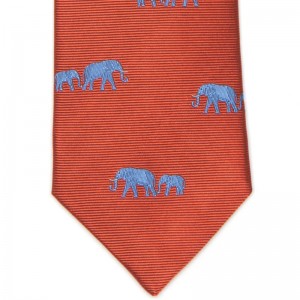Elephants Tie (7797 121) in Orange (5)
