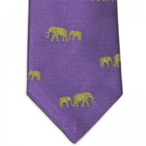 Elephants Tie (7797 121) in Purple (4)
