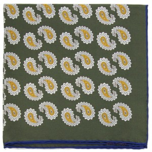 Paisley Pocket Square (701 430) in Green (7)