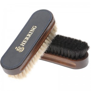 Luxury Leather Top Brush Twin Pack in Pale and Dark Bristle