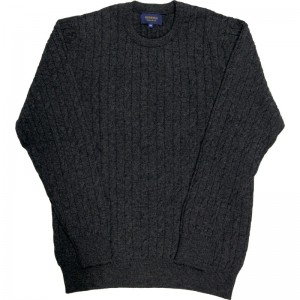 Cable Knit Jumper in Charcoal