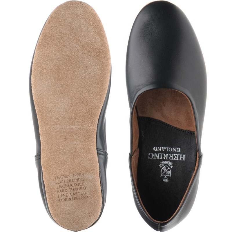 Herring shoes | Herring Executive | Baron slippers in Black Calf at ...