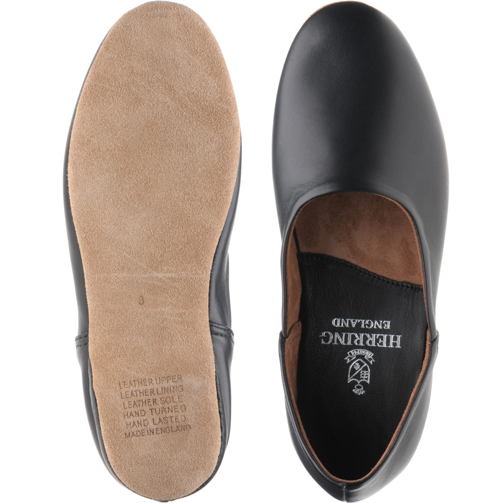 Herring shoes | Herring Slippers | Baron in Black Calf at Herring Shoes