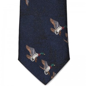 Duck and Grouse Tie (7797 317) in Navy Silk