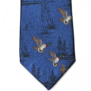 Duck and Grouse Tie (7797 317) in Blue Silk