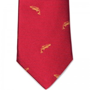 Leaping Salmon Tie (7797 79) in Red (5)