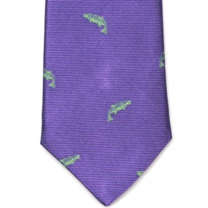 Leaping Salmon Tie (7797 79) in Purple (4)