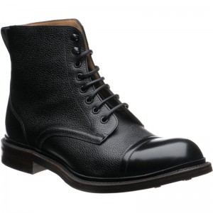 Sample Boot 5843 in Black Polished and Calf Grain