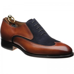 Farnborough in Tan Calf and Navy Suede