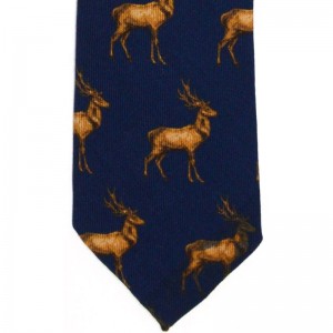 Stag Tie (7783 353) in Navy (1)