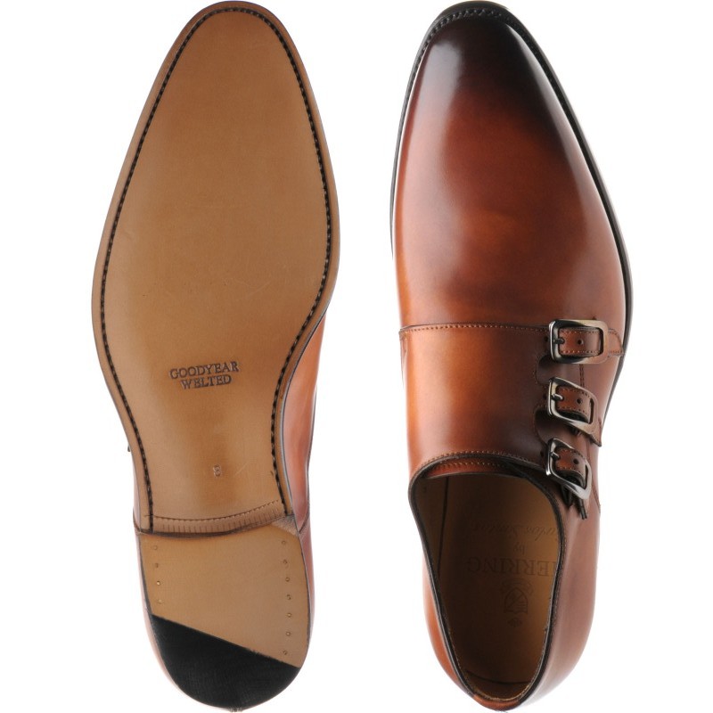 Herring shoes | Herring Classic | Dahl monk shoes in Chestnut Calf at ...