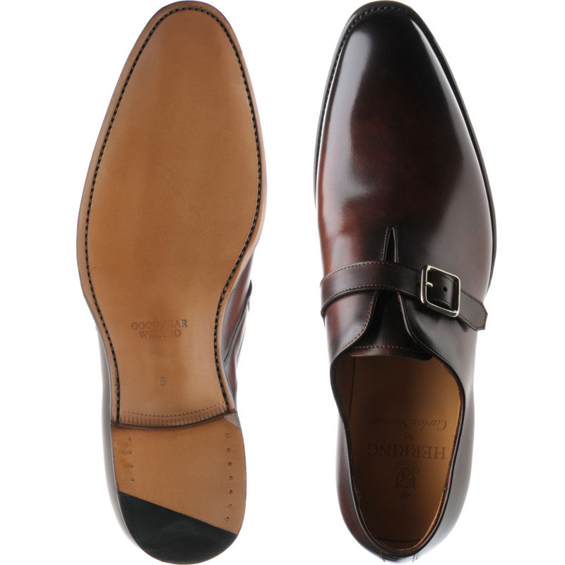 Herring shoes | Herring Classic | Lawrence monk shoes in Dark Brown ...