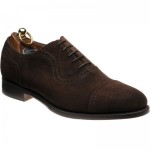 brown suede semi brogue shoes
