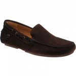Herring Maranello II rubber-soled driving moccasins in Brown Suede