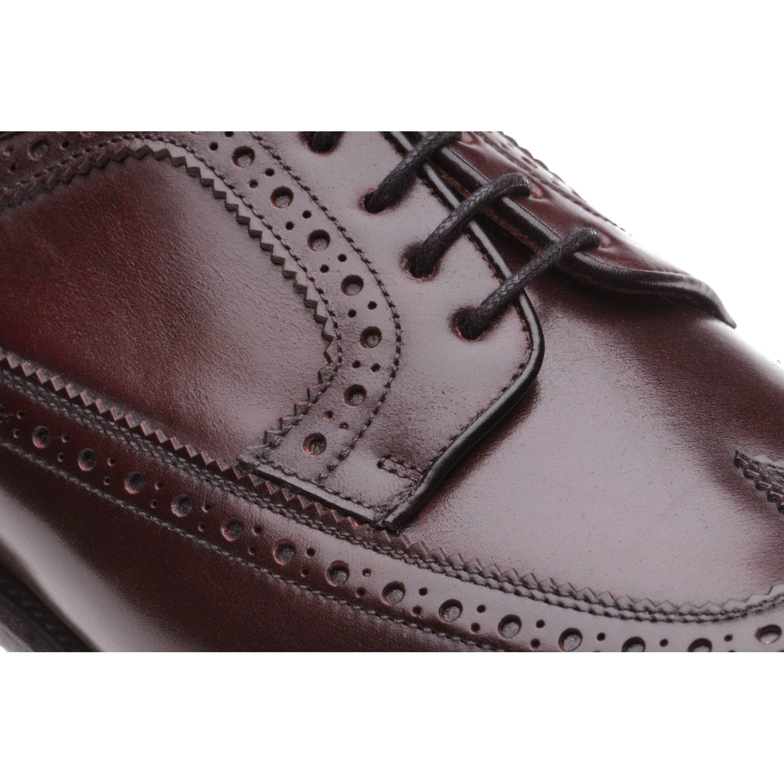 Herring shoes Herring Classic Crawley Cordovan brogues in Burgundy