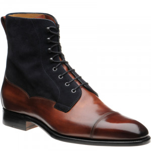 Laverton II in Rosewood Calf and Navy Suede