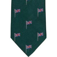 herring union jack tie in green