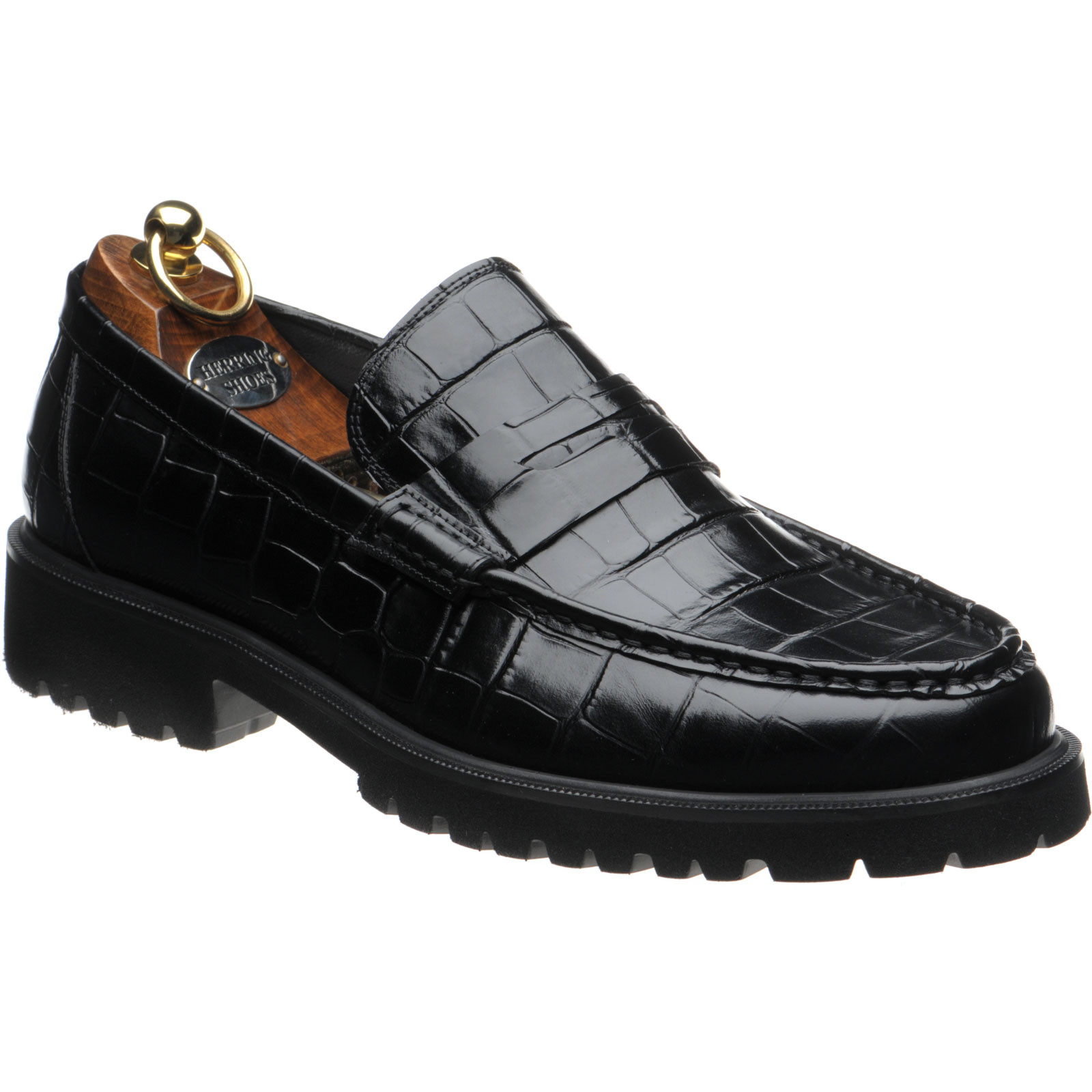 Herring shoes | Herring Classic | Kramer Mod in Black Croc at Herring Shoes