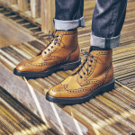 Corsham rubber-soled brogue boots