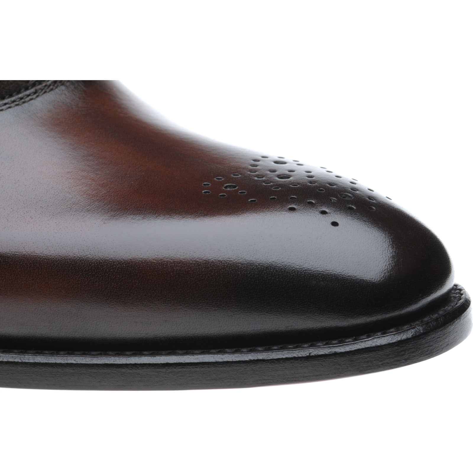 brown suede semi brogue shoes
