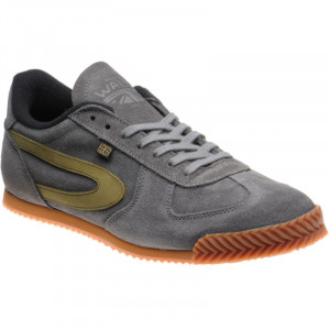 Tokyo Trainer in Dark Grey Suede and Lime Nubuck