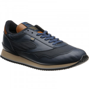 Ensign Trainer in Navy Calf and Navy Waxed Cotton