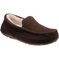 herring marlow slipper in dark brown suede