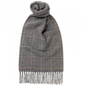 Glentress Lambswool Scarf in Grey Lambswool