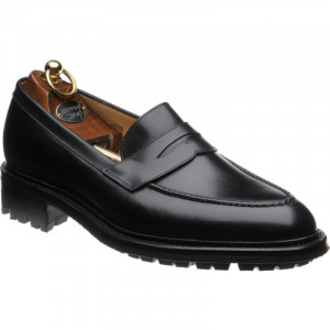 Herring Brighton rubber-soled loafers in Black Calf