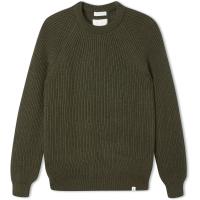 herring ford crew jumper by peregrine in olive