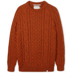 Herring Hudson Aran Jumper by Peregrine in Orange