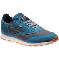 herring horwich trainer in grey titan and teal suede