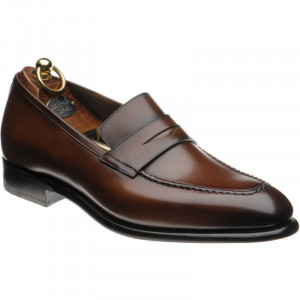Mens Brown Loafers Dark Tan Leather Tassel Penny Herring