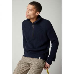 Felix Zip Neck by Peregrine in Navy