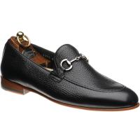 herring snaffle in black deerskin