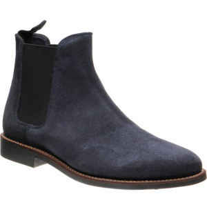Herring Sittaford Rubber in Navy Suede Brown Welt