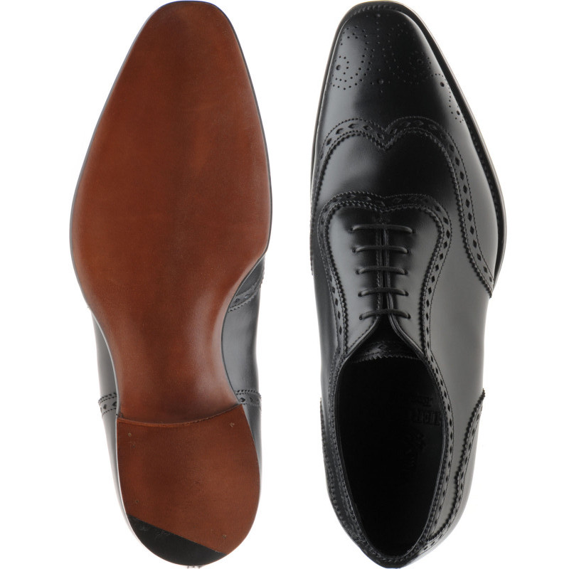 Herring shoes | Herring Premier | Trafalgar brogues in Black Calf at ...