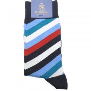 Herring University Sock in Navy And Blue