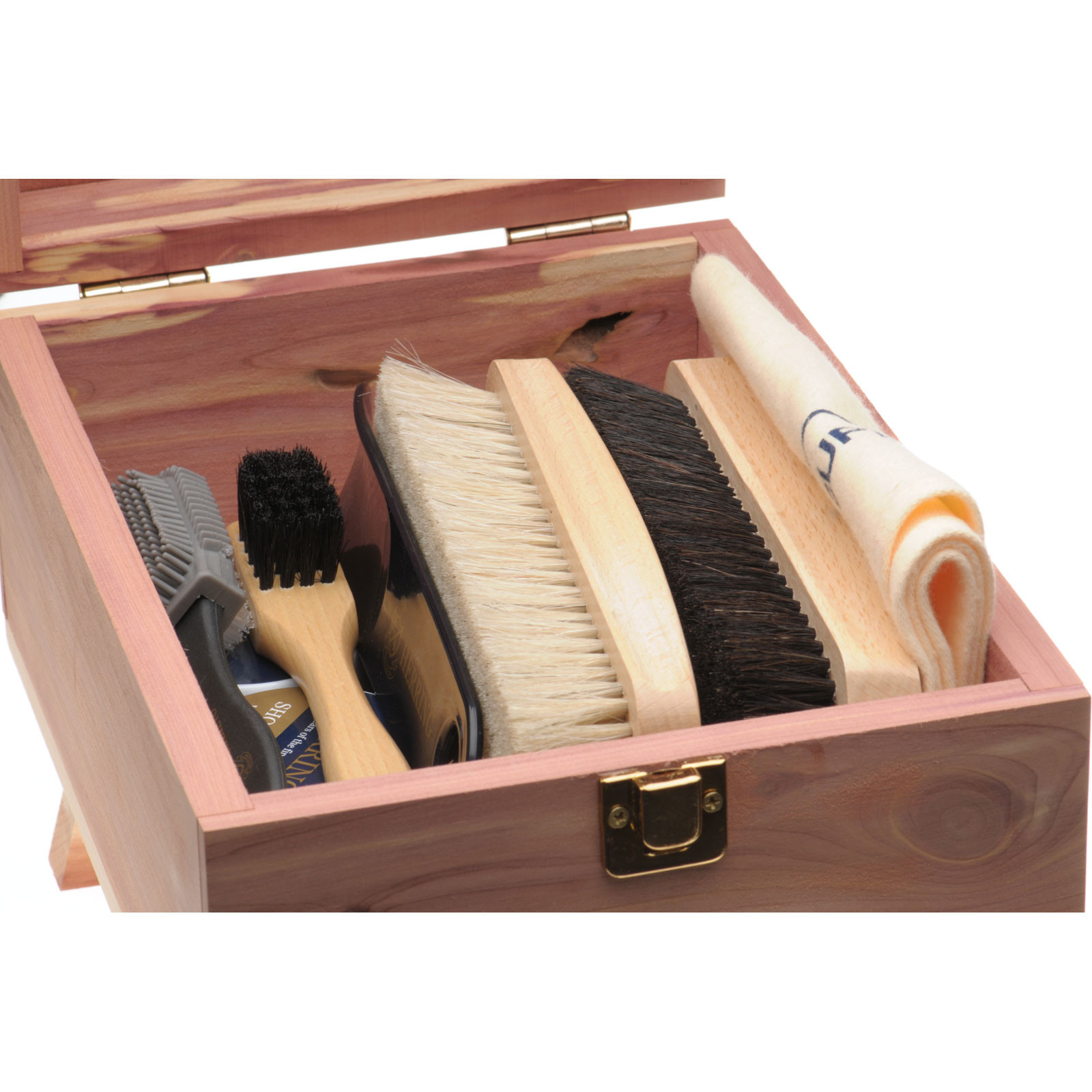 Herring shoes Herring Shoe Care Cedar Valet Box With footrest in
