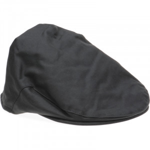waxed Cotton Flat Cap by Peregrine in Black