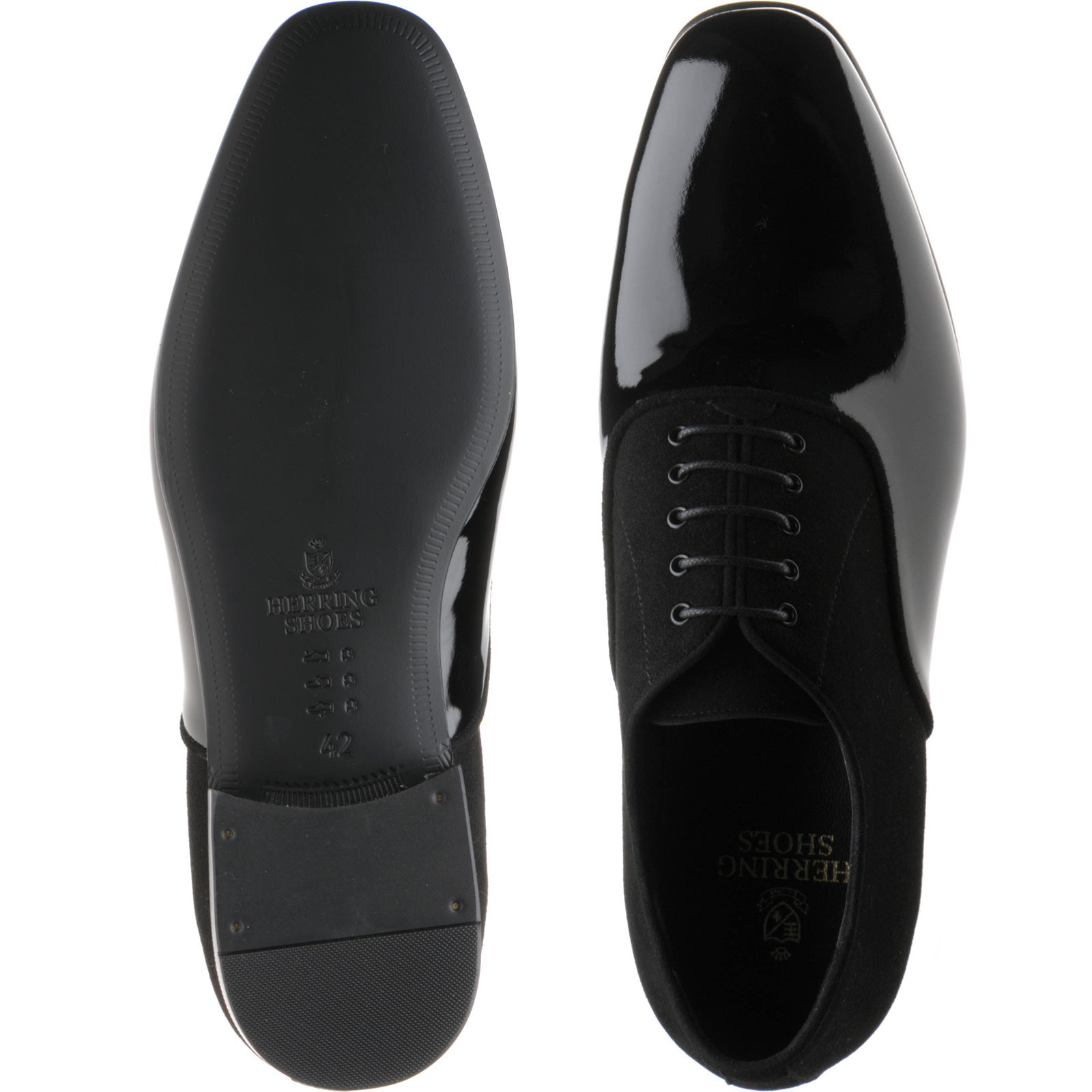 Herring shoes Herring Executive Martin Oxfords in Black Patent and