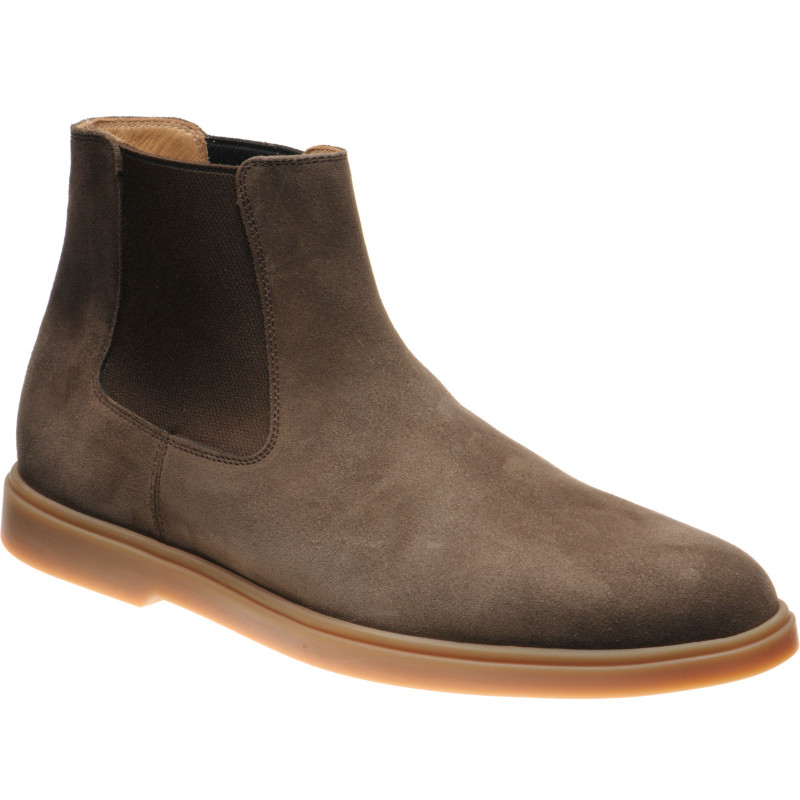 Herring shoes | Classic | Corvette rubber-soled Chelsea boots Brown Suede at Herring Shoes