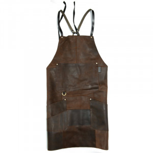 Leather Apron in Brown Waxy