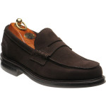 Herring Kennedy II R rubber-soled loafers in Bitter Choc Suede