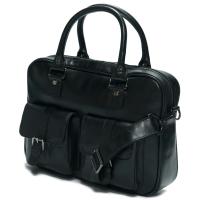 herring harlesden briefcase in black